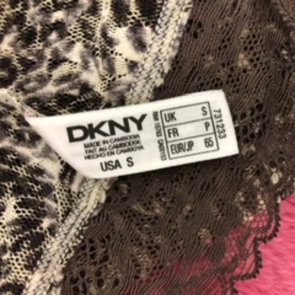 DKNY Cute Semi Sheer Animal Print Top, S, New - Picture 4 of 5